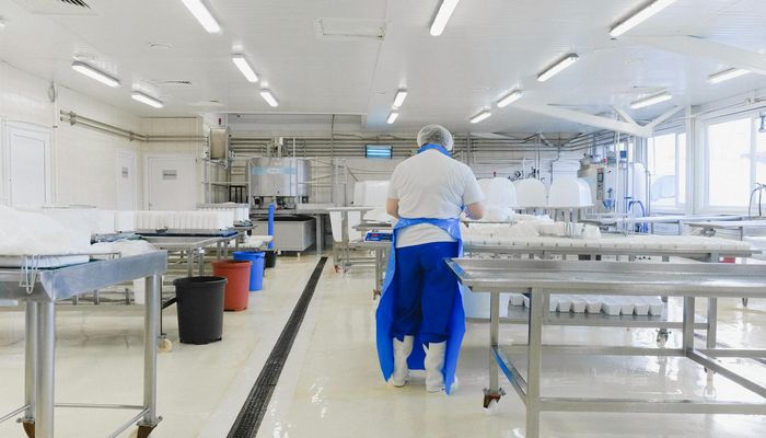 Industrial manufacturing facility with modern equipment and technology